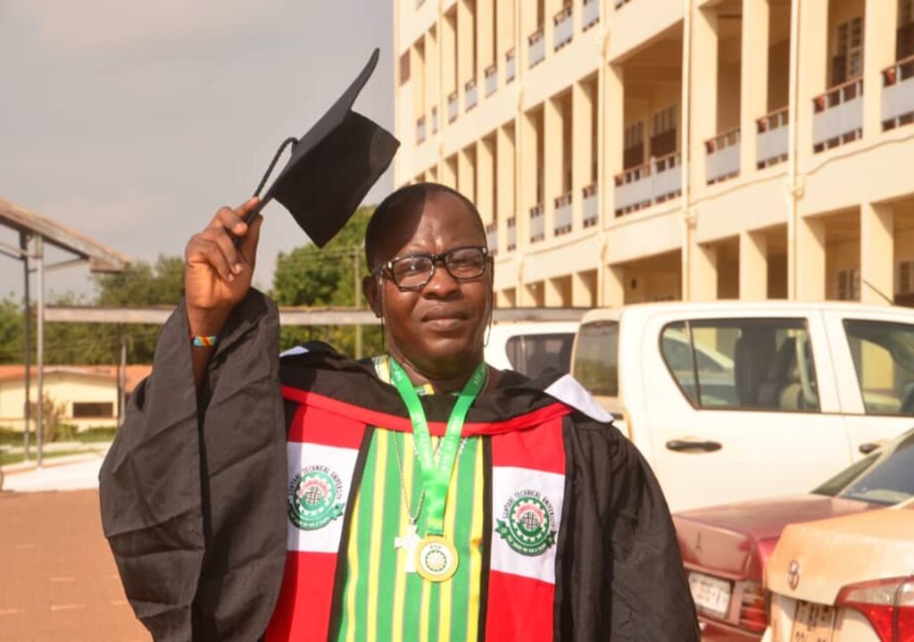 TEPPIA TVET Sponsorship Programme Beneficiary, Br. John Vianney Aabeyir, FIC,  Graduates with First-Class Honours